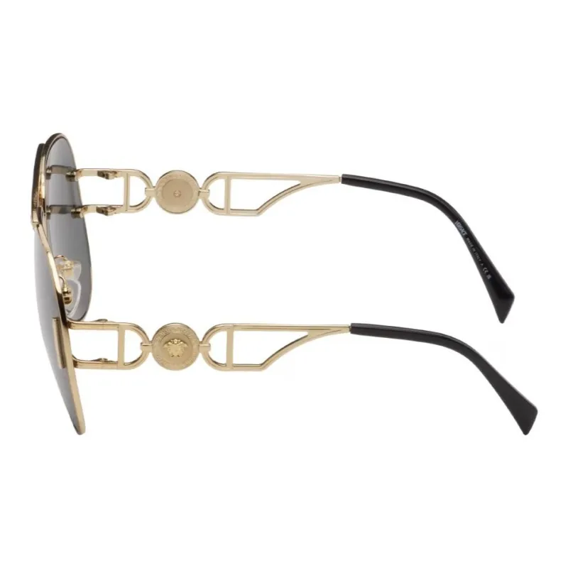 VERSACE Metal Aviator Sunglasses Men's Gold-2