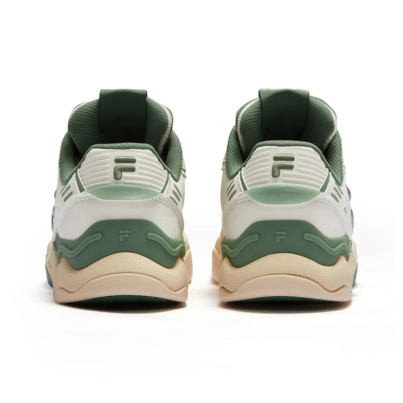FILA FUSION Low-Top Skateboard Shoes Women's White Green-3