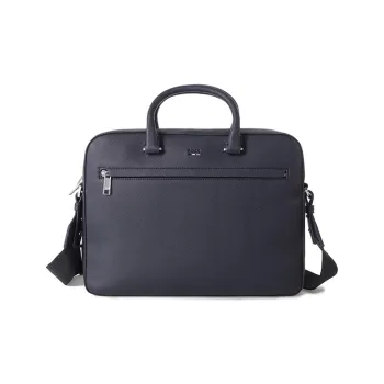 HUGO BOSS Polyester With Polyurethane Briefcase Men's Dark Blue