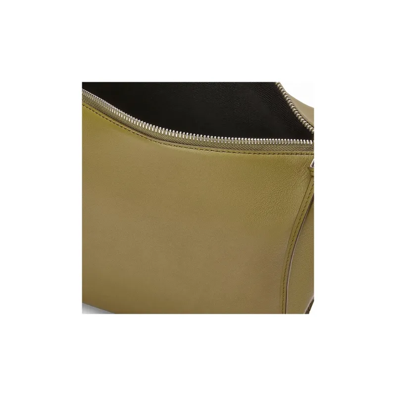 LOEWE Cubi Soft Smooth Cow Leather Shoulder Bag Crossbody Bag Small Size Men's Olive-4
