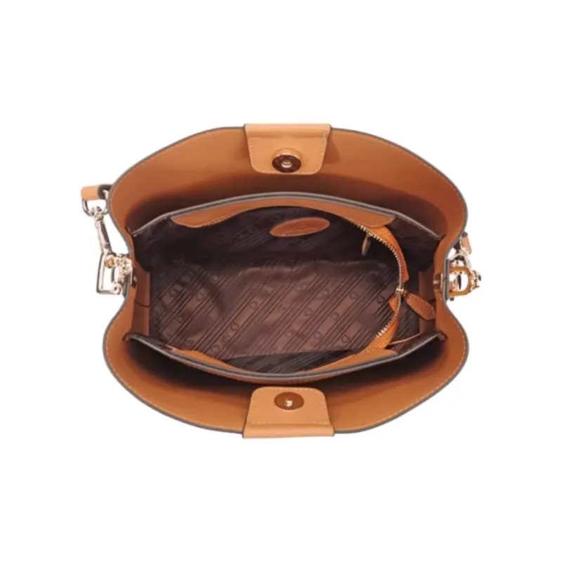 Why Artificial Leather Shoulder Bag Women's Dark Coffee/Apricot-5