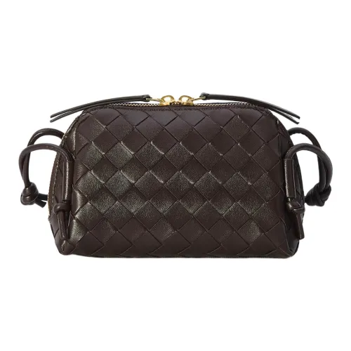 Bottega Veneta Intrecciato Leather Clutch Bag Over The Shoulder Women's Brown