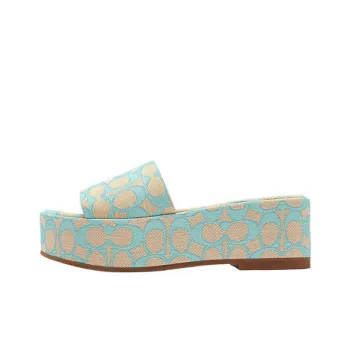 COACH Slide Slippers 5.5cm Women's Blue