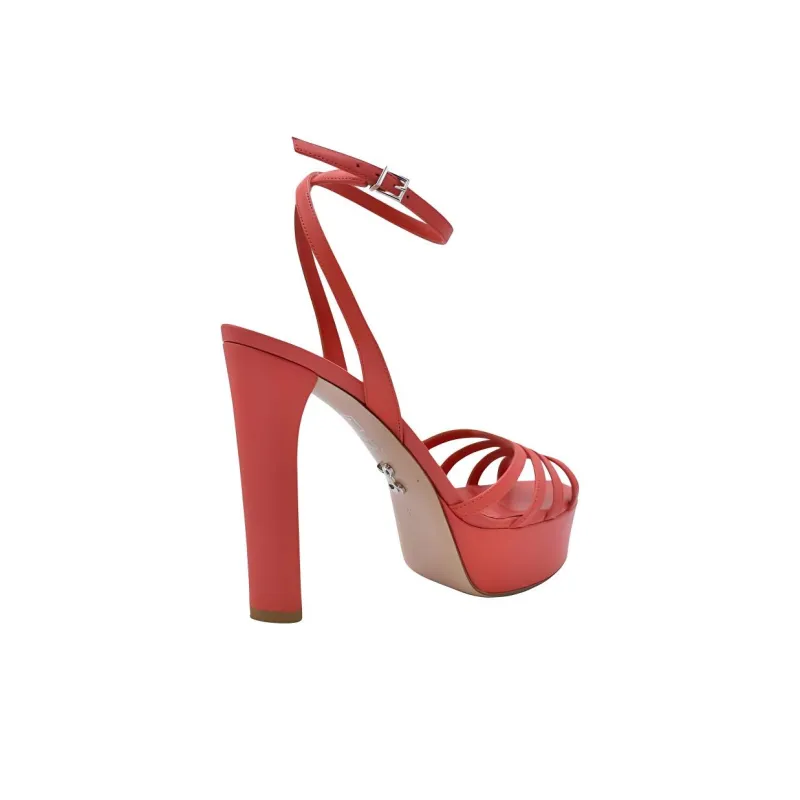 Sergio Levantesi Strap Sandals 14cm Women's Red-3