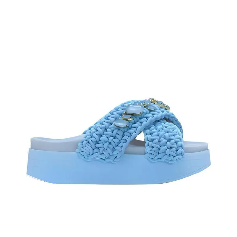 Inuikii Slide Slippers Women's Blue-1