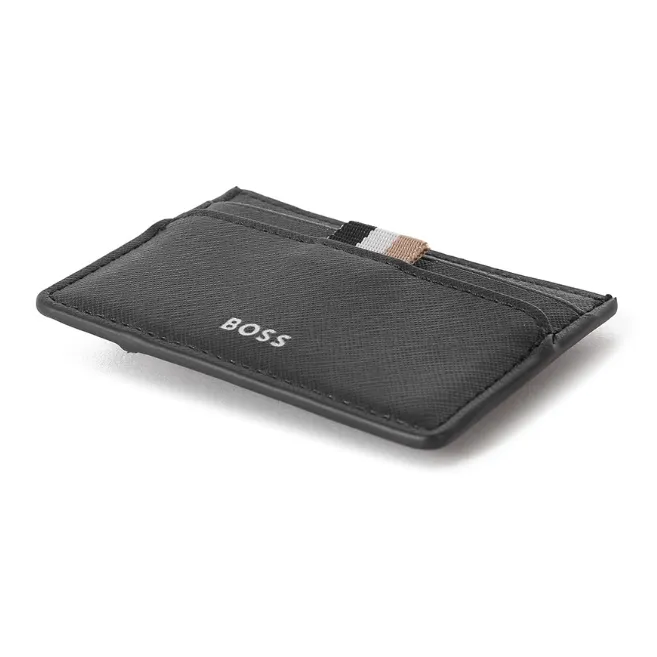 HUGO BOSS Leather Card Holder Card Holder Men's Black-4