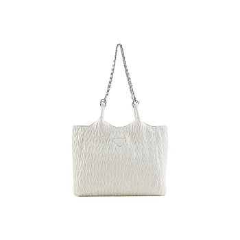 TTaG．baG Microfiber Synthetic Leather Shoulder Bag Regular Women's White
