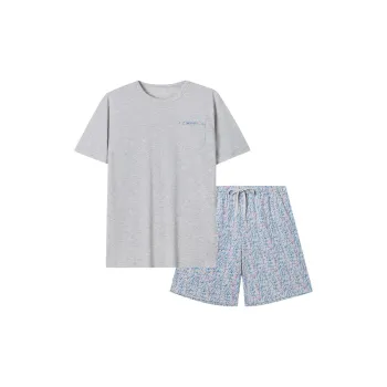 Shuya Pajama Set Men's Light Heather Gray
