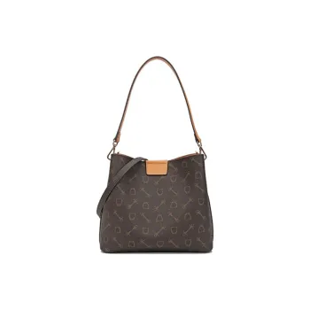 Why Artificial Leather Shoulder Bag Women's Dark Coffee/Apricot