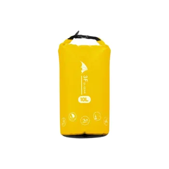Three Peaks Out Outdoor Waterproof Bag Drifting And Kayaking Float Fishing PVC Material Yellow 10L Shoulder Bag
