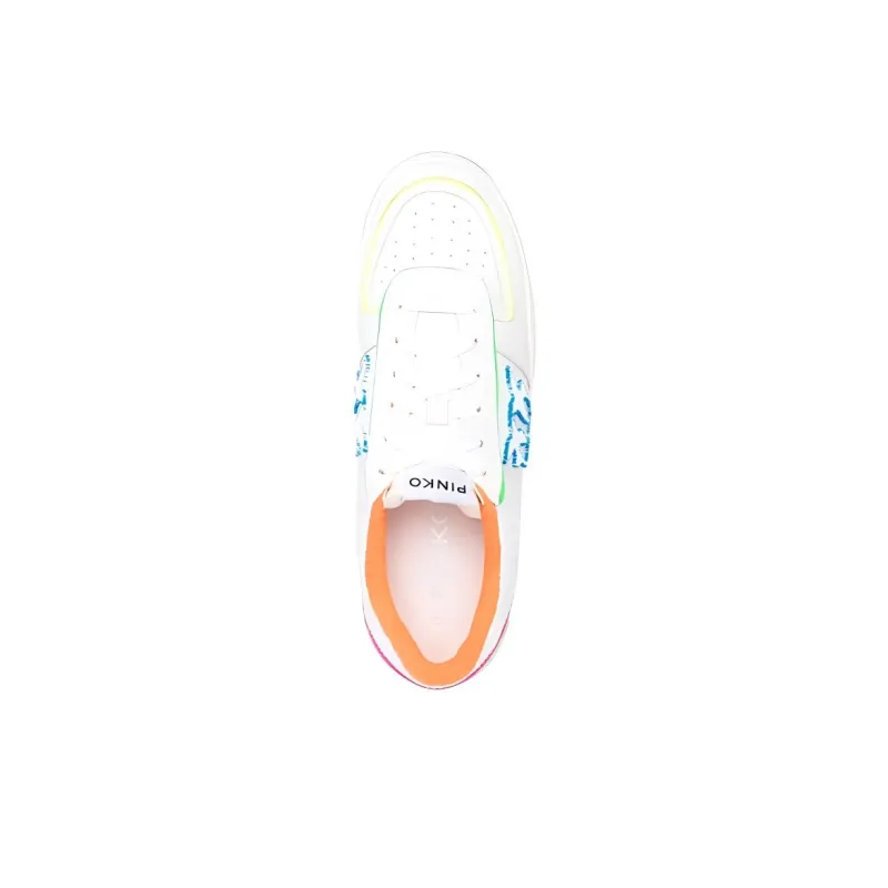 PINKO Bondy 1 Low-Top Stylish Skateboarding Shoes Women's White-3