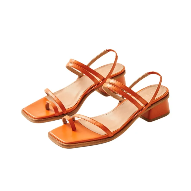 ALOHAS Marlowe Strap Sandals 5cm Women's Orange-2