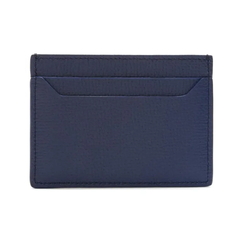 LOEWE Pebble Texture Cow Leather Card Holder Women's Dark Blue-1