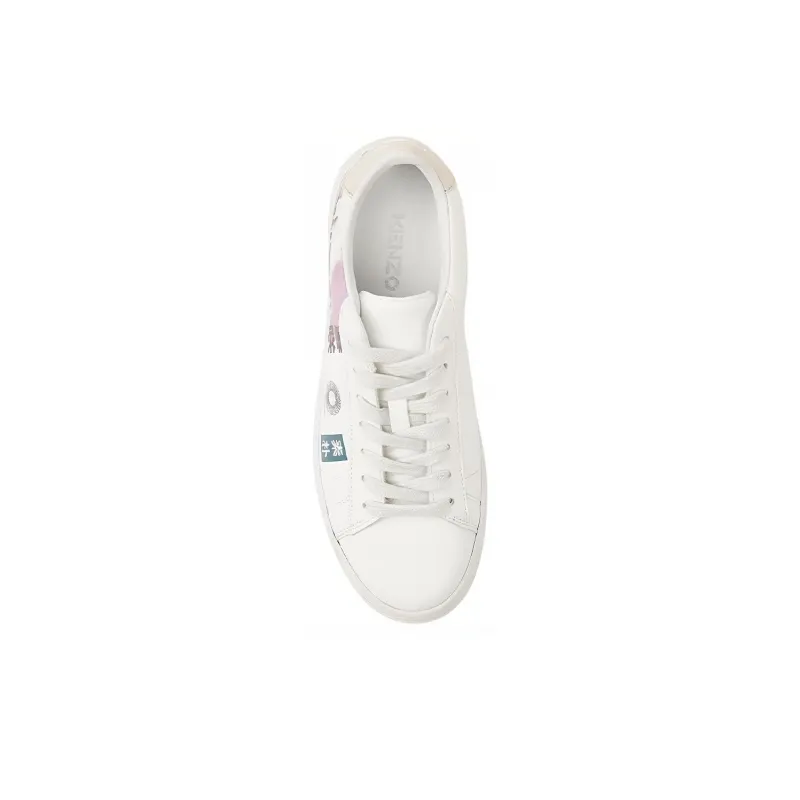 KENZO Kourt Stylish Skateboarding Shoes Women's White Purple-3