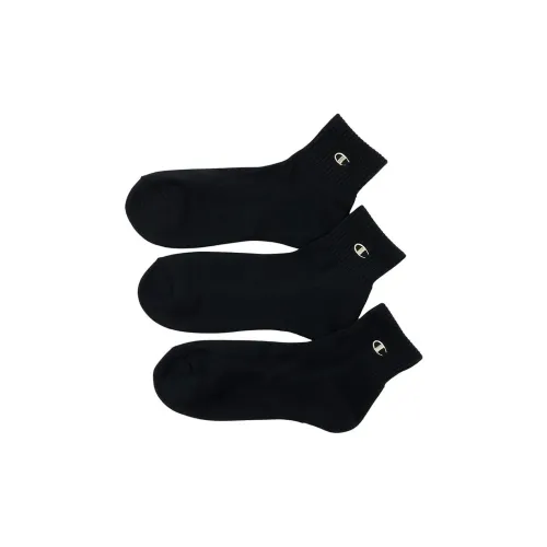 Champion Mid-Calf Socks Men's 3 Pack Black