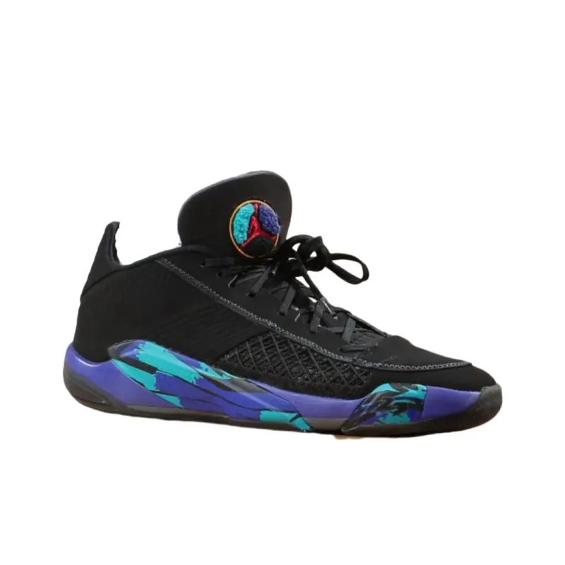Jordan Air Jordan 38 Low 'Aqua' Durable Breathable Low-Top Basketball Shoes Men's Black Blue-1