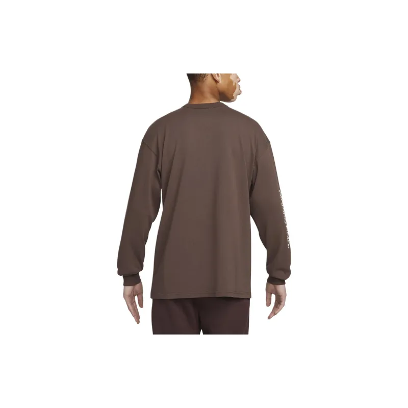 Nike Drop Shoulder Sleeve T-Shirt Men's Baroque Brown-1