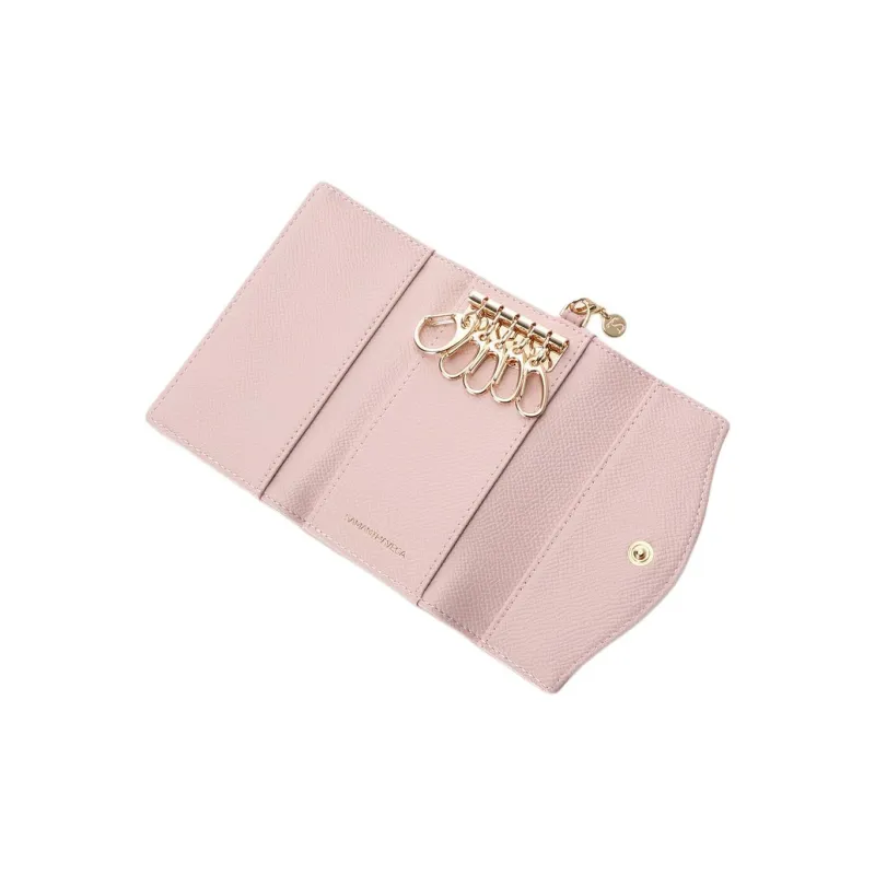 SAMANTHA THAVASA Synthetic Leather Key Pouch Women's Pink-4