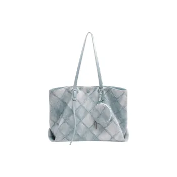 TTaG．baG Microfiber Synthetic Leather Tote Bag Shopping Bag Crossbody Bag Shoulder Bag Women's Blue