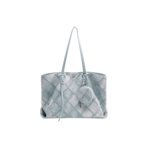 TTaG．baG Microfiber Synthetic Leather Tote Bag Shopping Bag Crossbody Bag Shoulder Bag Women's Blue