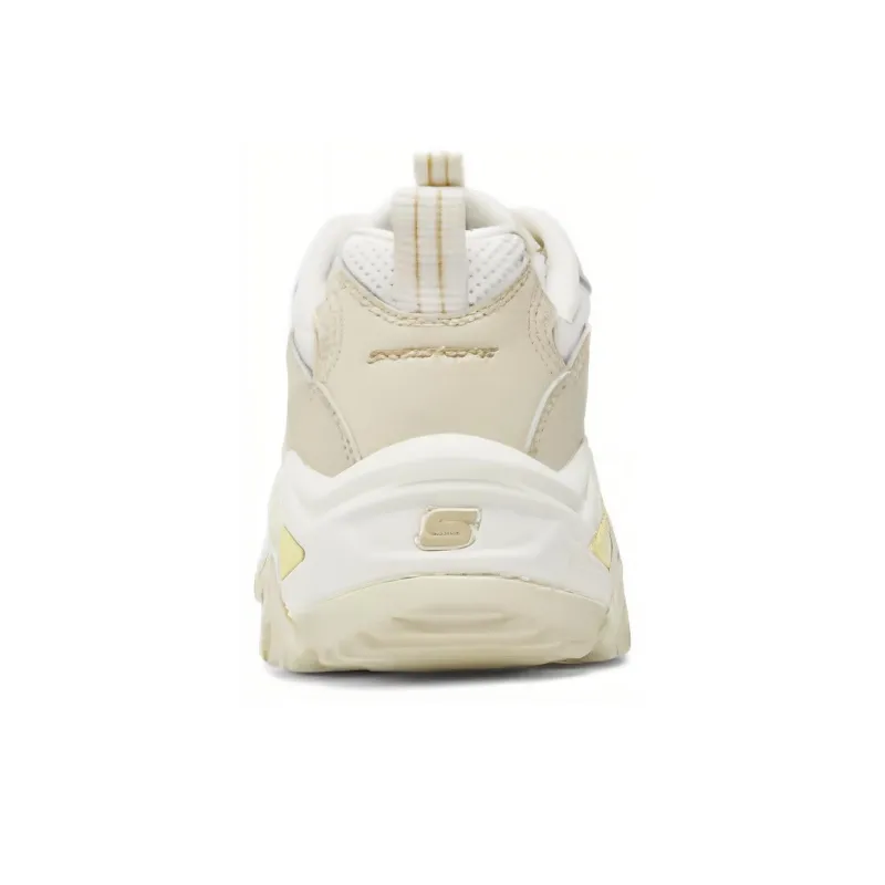 Skechers D'LITES Hiker Cushioned Anti Slip And Wear Resistant Lightweight Low Top Chunky Sneakers Women's White-2