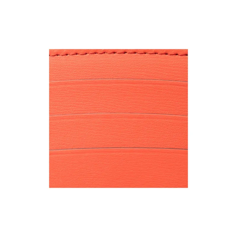 CARTIER Panthère De Cartier Cow Leather Card Holder Women's Orange-2