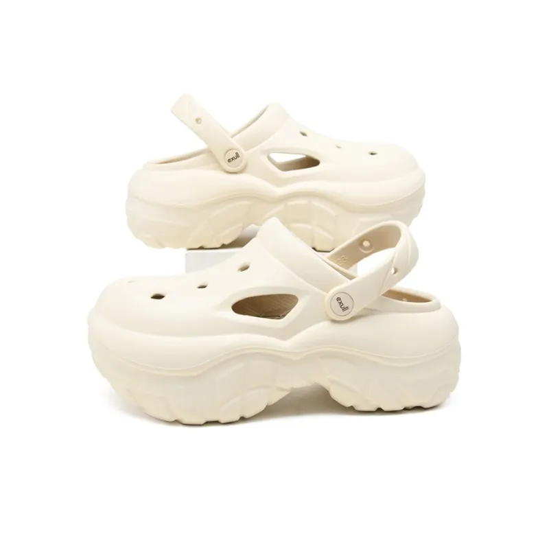 EXULL Q Clogs Women's Beige Yellow-1