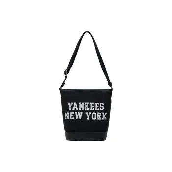 MLB Cotton Blended With Polyester Bucket Bags Shoulder Bag Crossbody Bag Handbag Regular Unisex Black