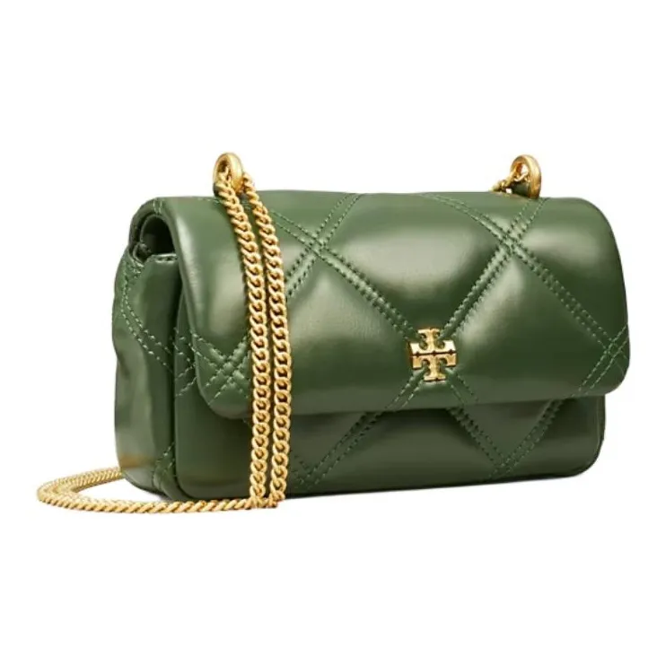 TORY BURCH Kira Nappa Leather Shoulder Bag Crossbody Bag Mini Women's Green-1