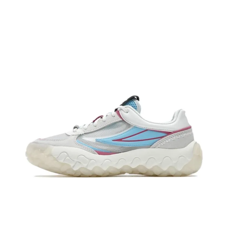 FILA Gara Anti-Slip Wear-Resistant Low-Top Casual Running Shoes Women's White Pink-0