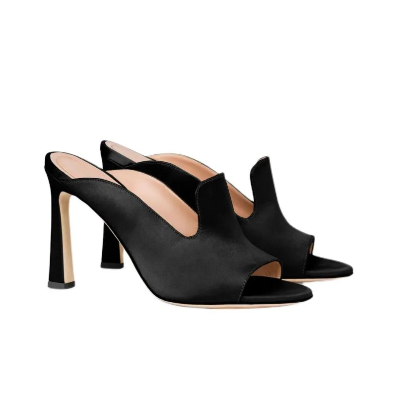 ALBERTA FERRETTI Slide Slippers 9.5cm Women's Black-2