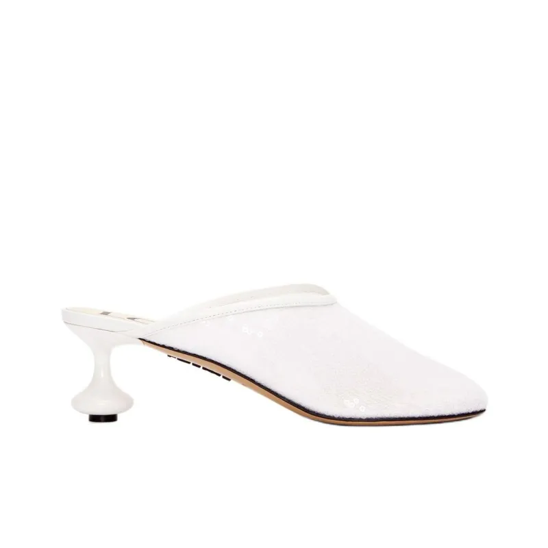 LOEWE Toy Closed Toe Slippers 4.5cm Women's White-1