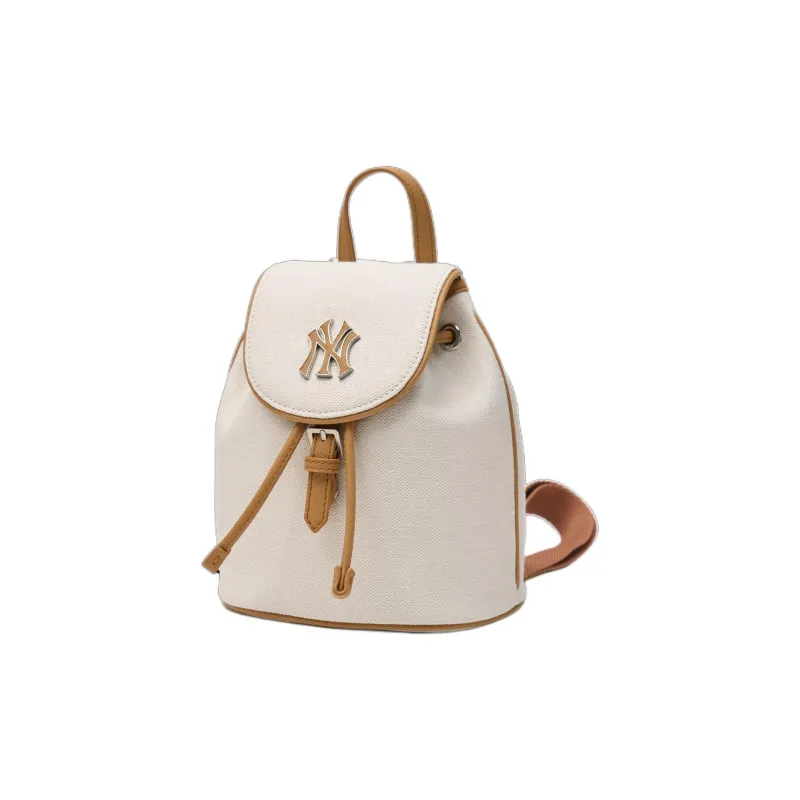 MLB MONOGRAM Series New York Yankees Team Cotton Backpack Mini Unisex Dark Cream-1