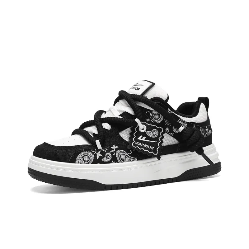 Warrior Height Increasing Support Abrasion Resistant Lightweight Breathable Low Top Skateboard Shoes Unisex-7