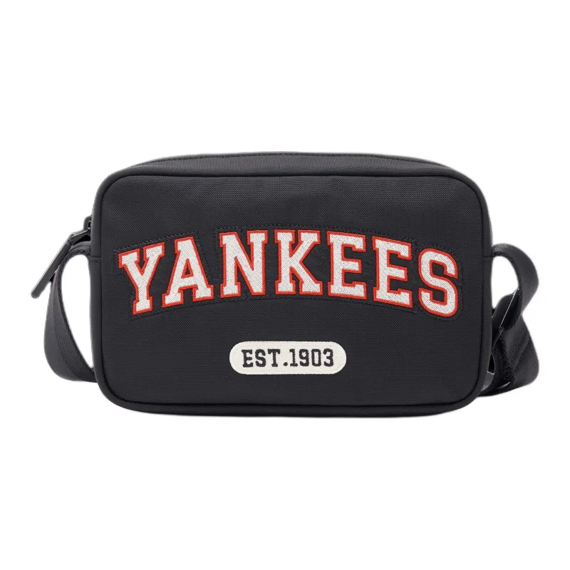 MLB New York Yankees Blended Material Camera Bag, Shoulder Bag, Crossbody Bag Medium Size Unisex Black-0