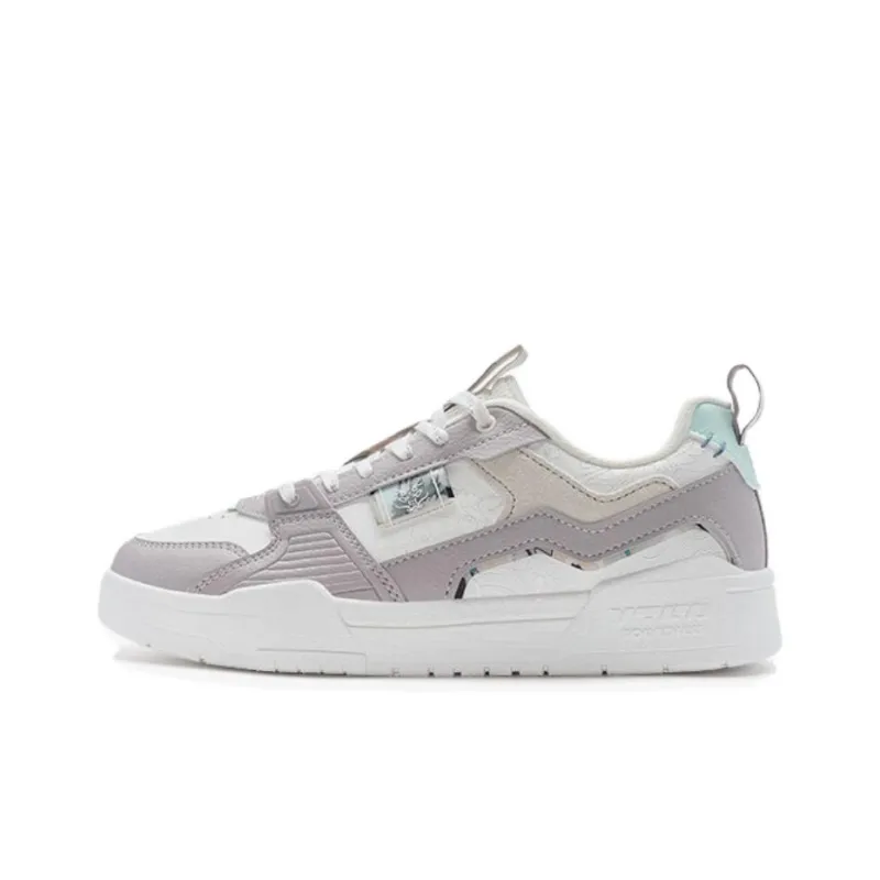 XTEP Spring Festival Collection Slip Resistant Low Top Skateboard Shoes Women's Purple White-0