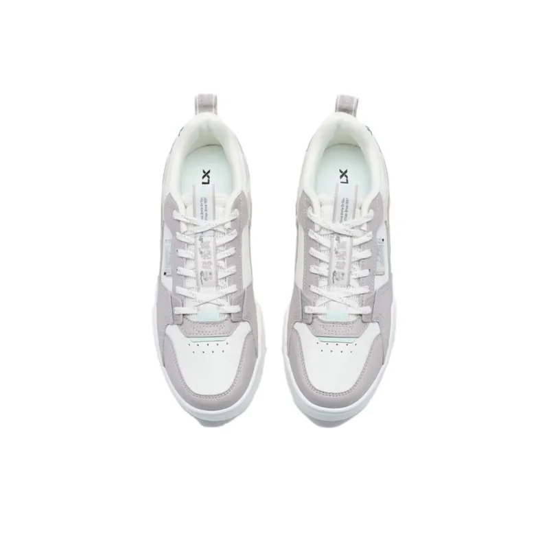 XTEP Spring Festival Collection Slip Resistant Low Top Skateboard Shoes Women's Purple White-4