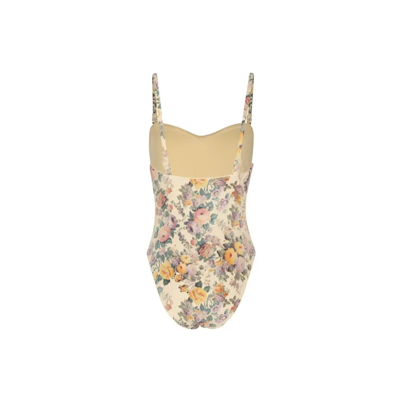 Selkie Collection One piece Swimsuit Women's Golden With Romantic Rose Print-1