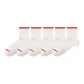 [Men's Crew Socks]5 Raw White