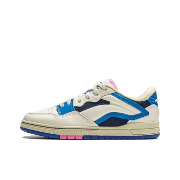 LiNing Anti Slip Wear Resistant Low Top Skateboard Shoes Women's White Blue