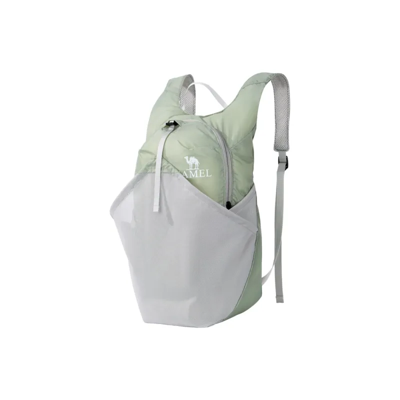 CAMEL Fabric, Polyester Backpack Regular Unisex Snow Soft Purple Light Water Green Black Gray-1