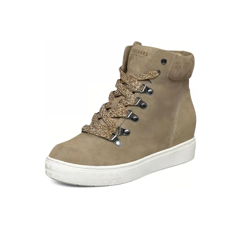 Skechers Street Anti-Slip Wear-Resistant High-Top Casual Shoes Women's Taupe-0