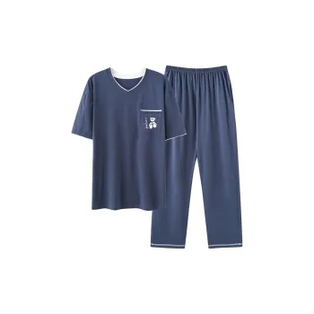 Mulong Family Pajama Set Men's Navy Blue