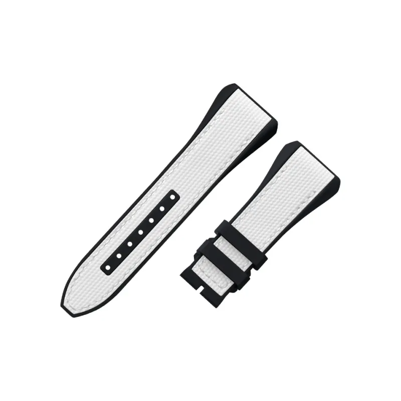 VAGENARI Rubber Plaid Surface Watch Band Rubber Strap Compatibility With Frank Müller VANGUARD V45 Unisex-2