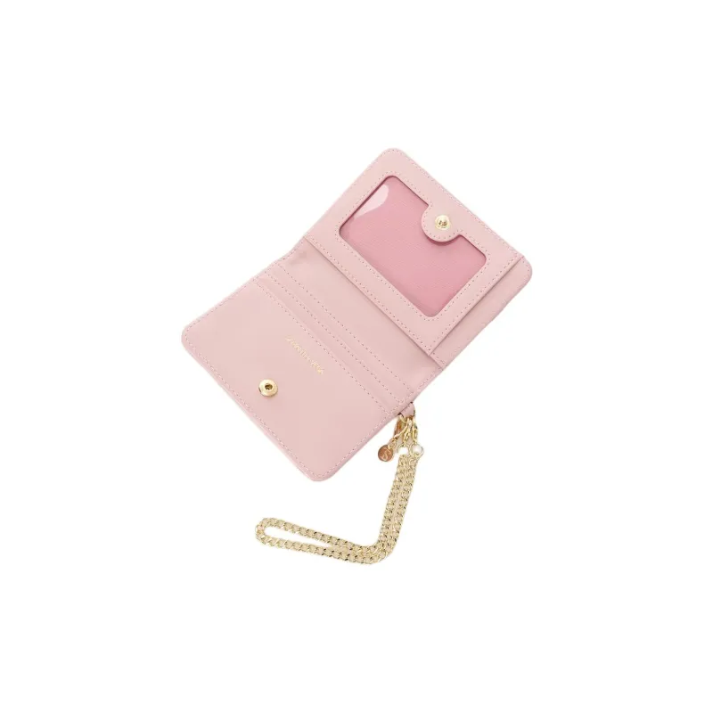 SAMANTHA THAVASA Synthetic Leather Card Holder Women's Pink-4
