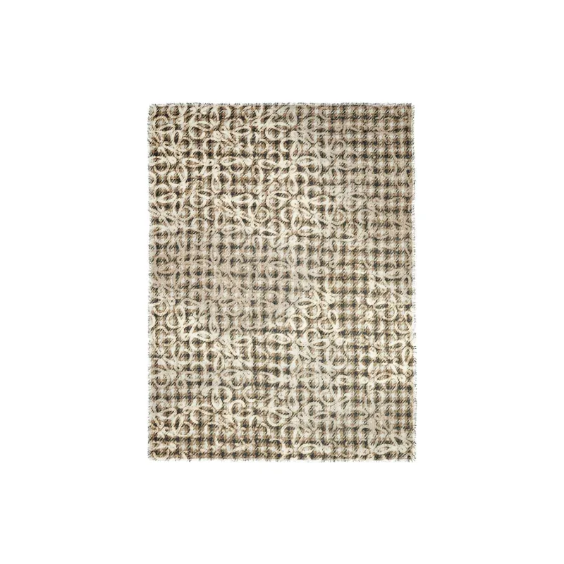 LOEWE Cashmere Mulberry Silk Shawls Women's Brown-0