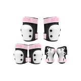 Hard Shell Anti-Collision[Professional Helmet Protective Gear 6-Piece Set]Cherry Blossom Pink