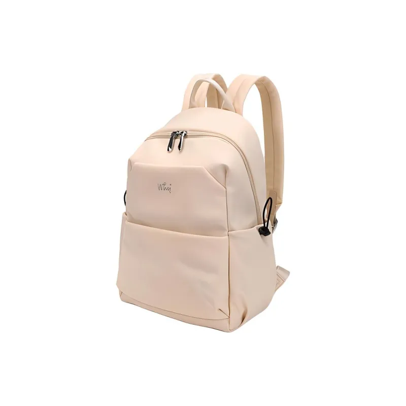 Why Fabric Backpack Large Size Women's Apricot-1