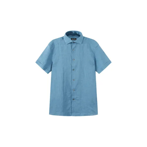 Ermenegildo Zegna Shirts Men Blue