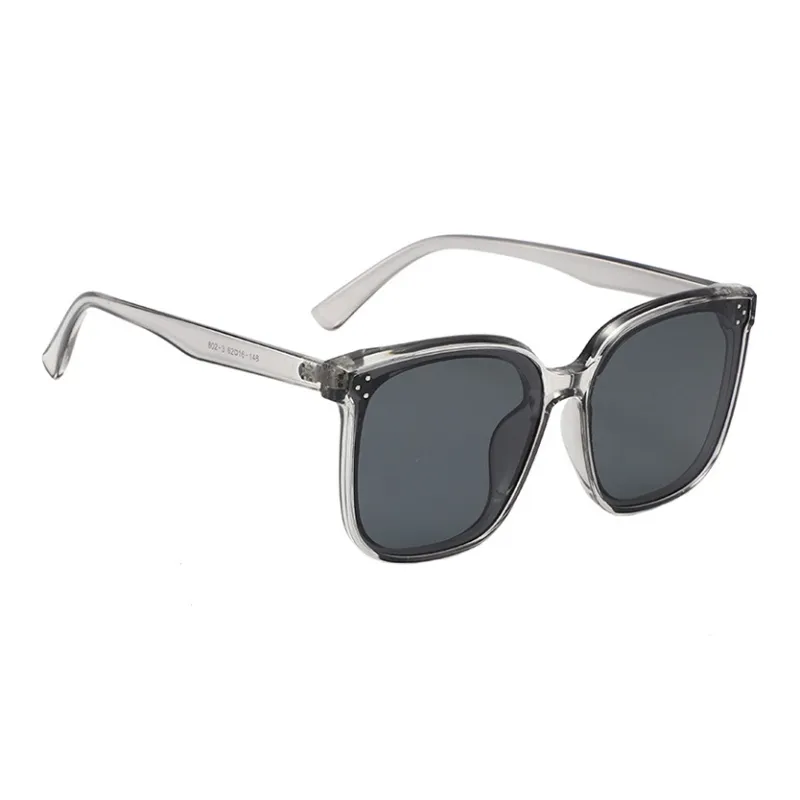 BSELEON TR90 Square Sunglasses Unisex Bright Black Transparent Grey Tea Brown Ecru-3